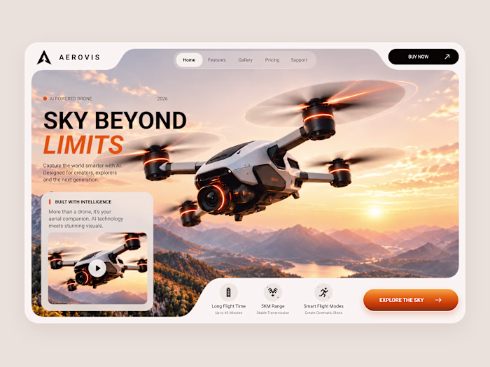 AeroVis — Futuristic AI Drone