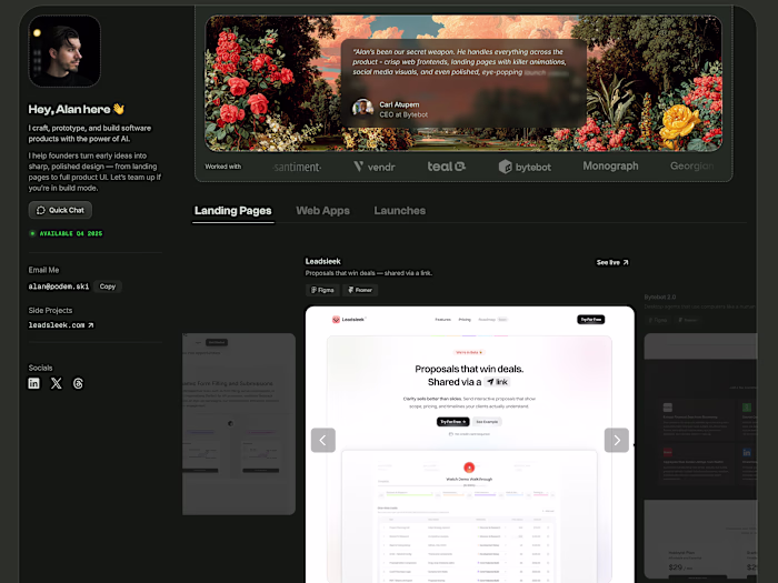 Portfolio refresh ✅ Open for part-time projects for 2026, if...