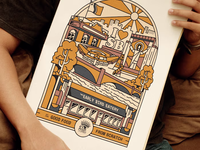 The Early Bird Eatery: Tee Illustration