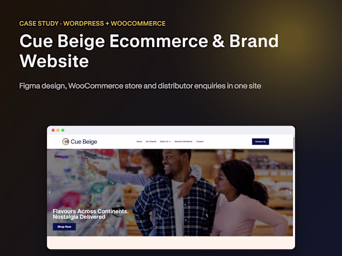 Cue Beige – Ecommerce & Brand Website