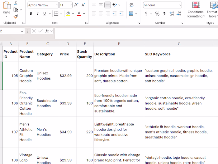 E-commerce Product Listings and Shopify Integration 
