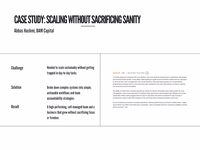 Scaling Without Sacrificing Sanity for BAM Capital
