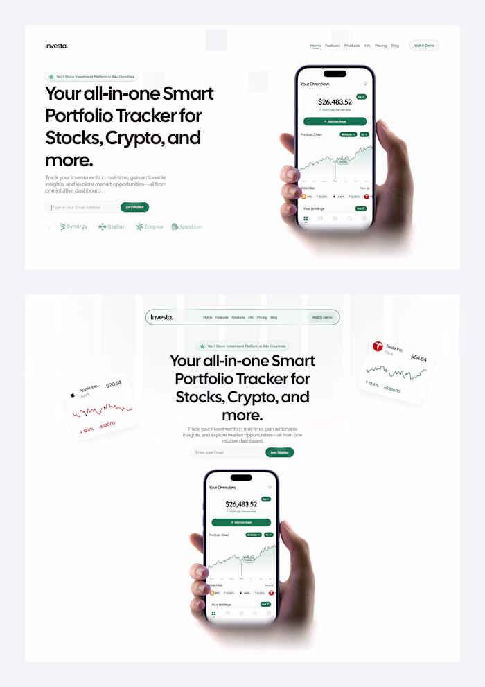 Investa – Landing Page Iteration.