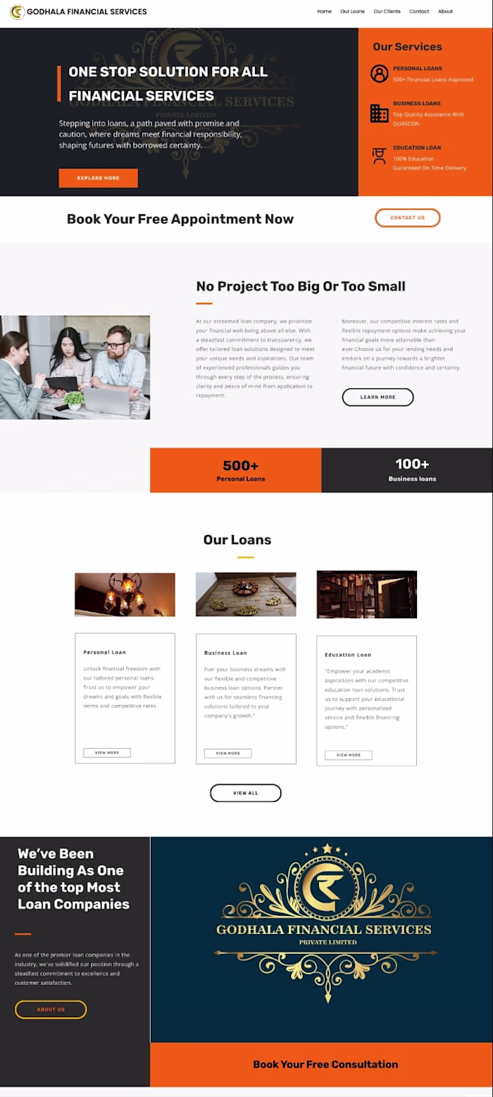 Website for Loan Company