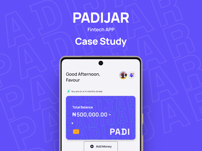 PadiJar - Fintech App UIUX Case Study