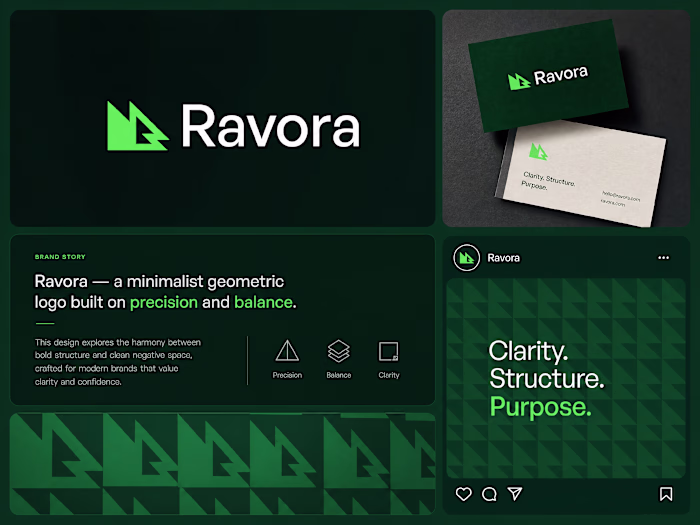 Ravora is a minimalist geometric
