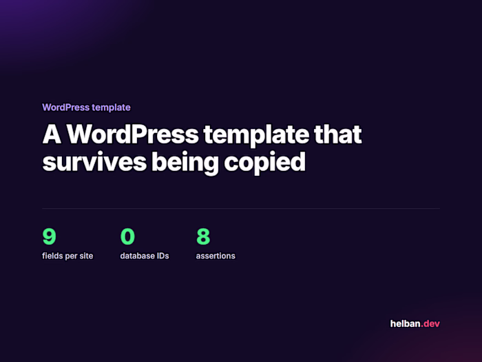 Cloneable WordPress Template for Local Sites