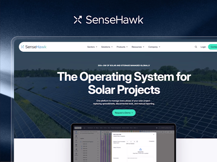 SenseHawk Solar SaaS Website Development