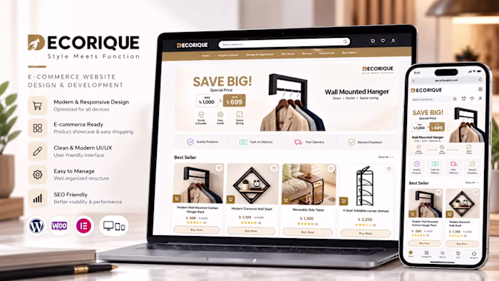 DecoriQue – WordPress E-commerce Website