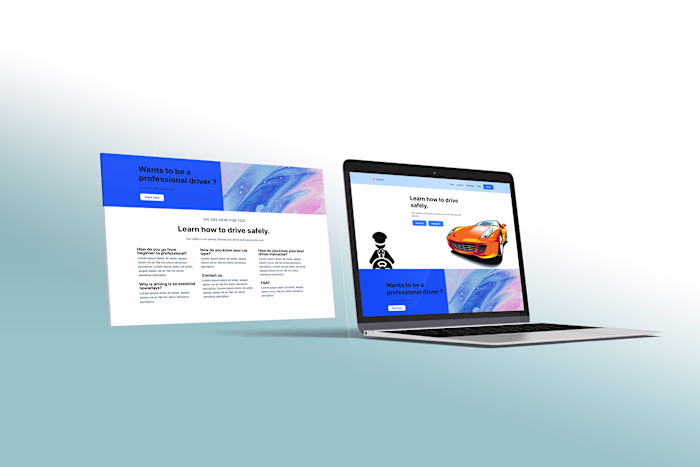 " Landing Page " Mockup