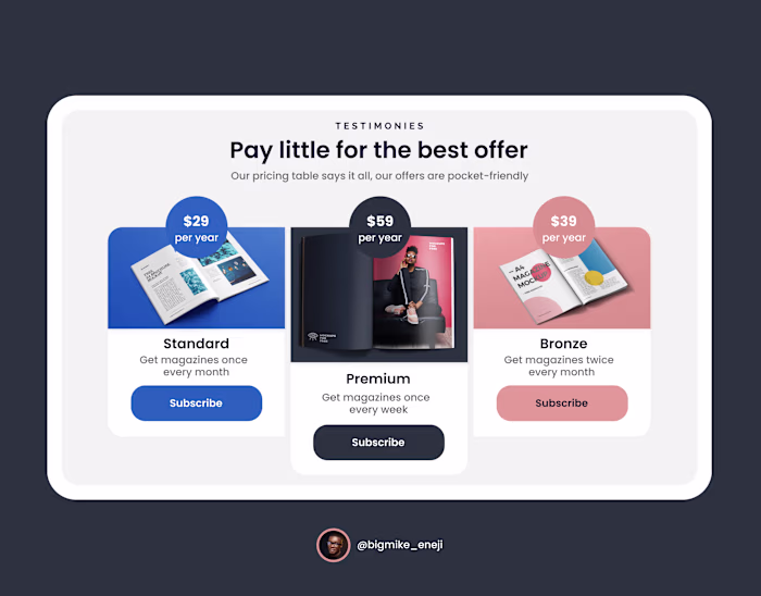 Pricing Table UI - 030