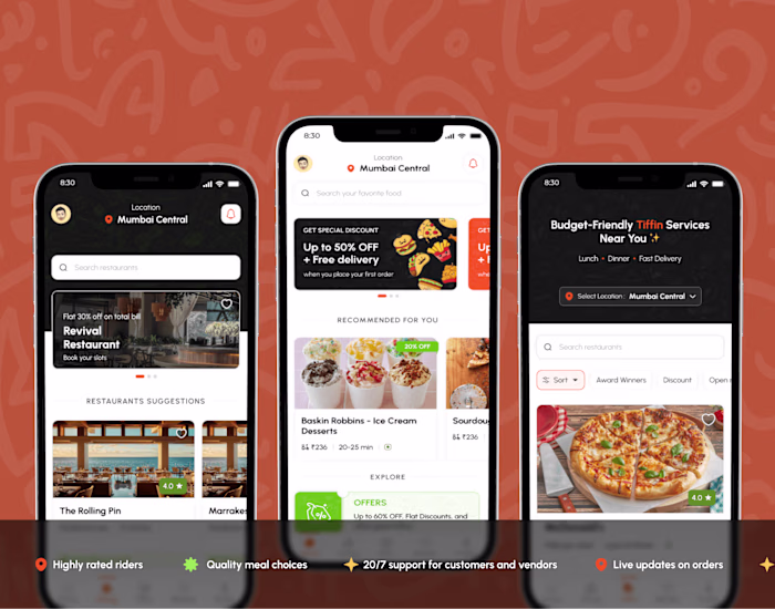Tiffin - Food Ordering/Delivery Mobile Application
