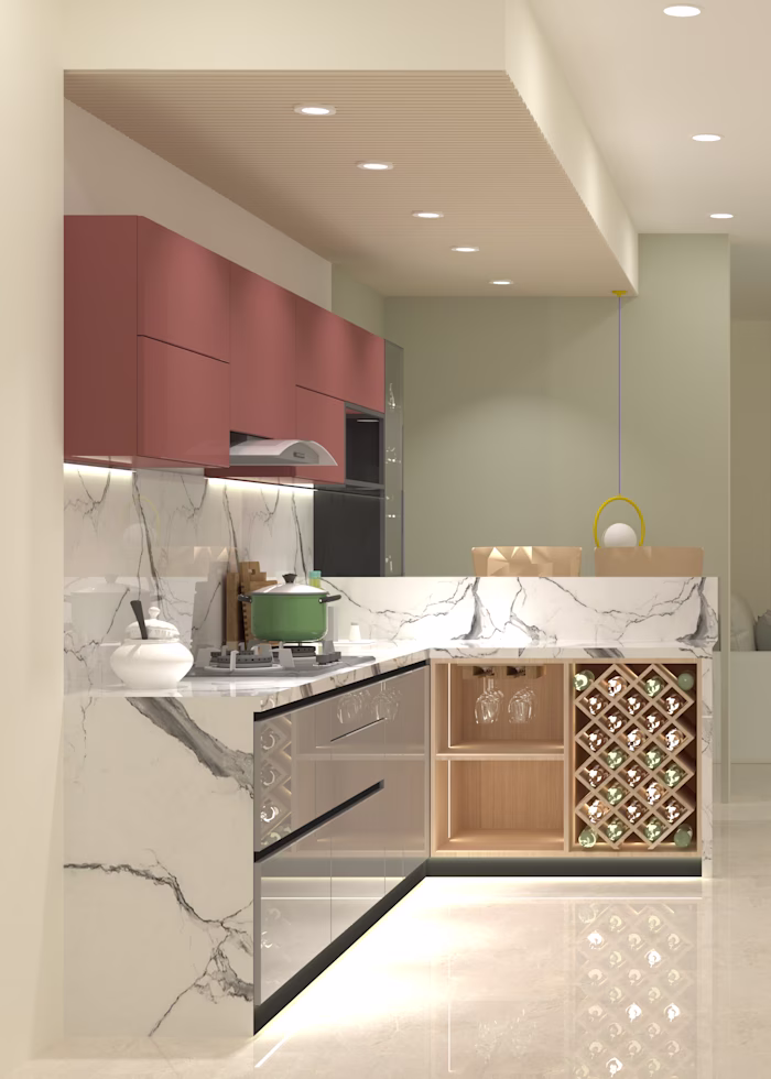 😍 Acrylic Elegance with a Stylish Bar Corner🔥