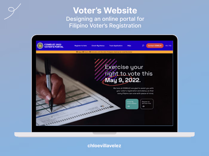Designing an online portal for Filipino Voter’s Registration