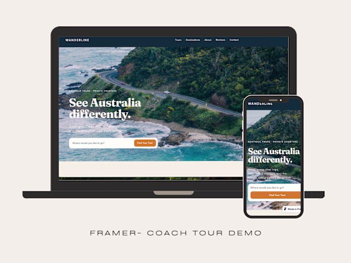 Wanderline Tours — a Framer