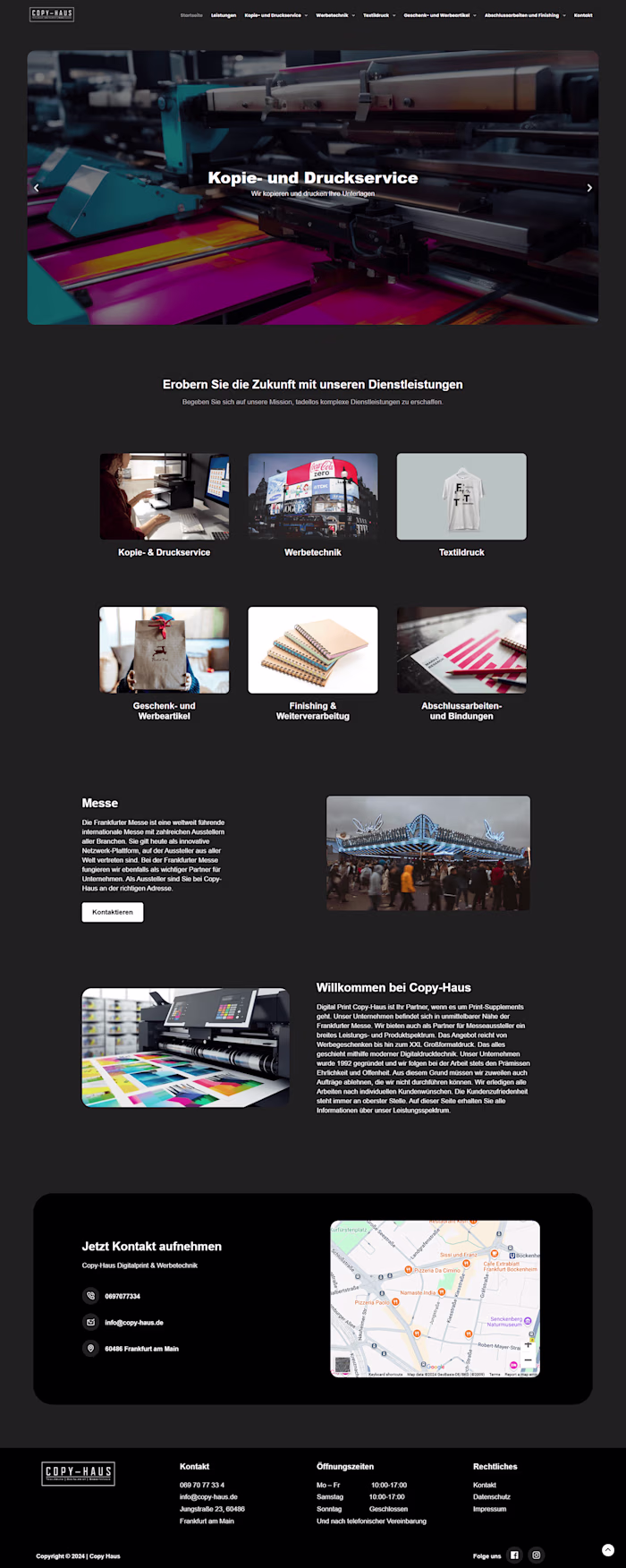 Copy-Haus WordPress website