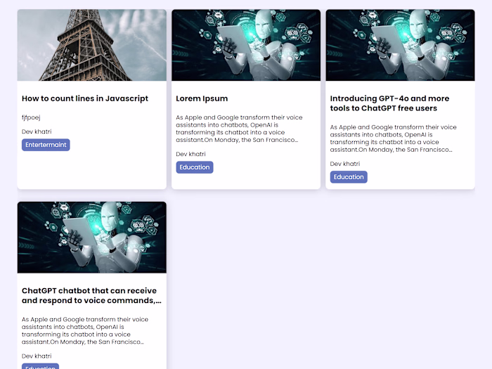 Blog Posting website
