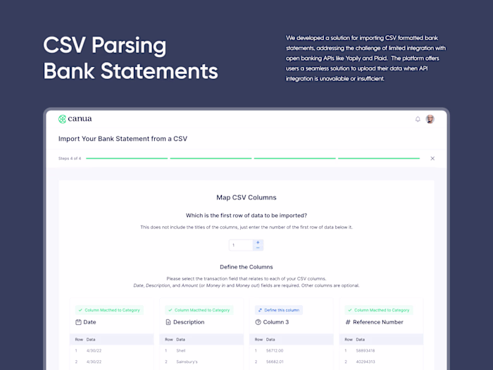 CSV Parsing Bank Statements on Behance