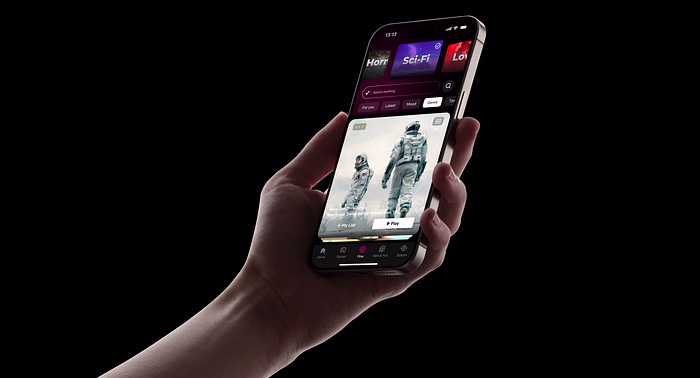 Flow By Netflix: Swipeable Discovery Feed Design