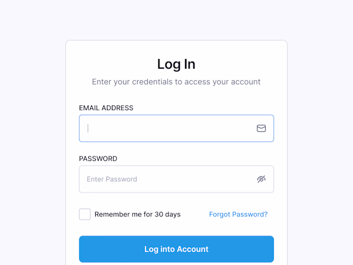 Login Screens