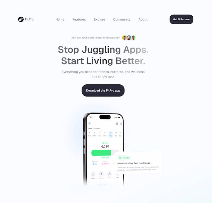 FitPro fitness app