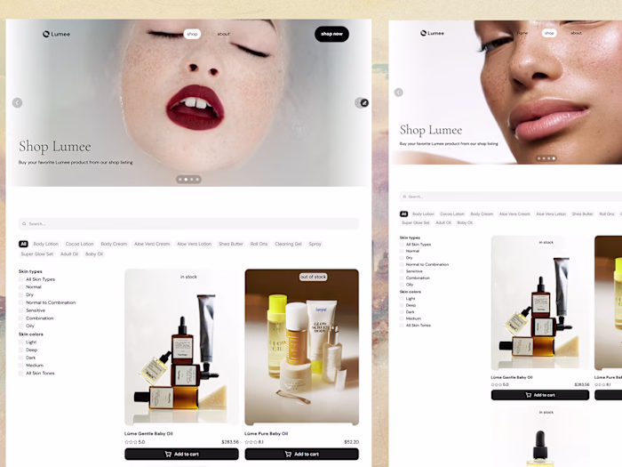 Lumee website (Framer Development)