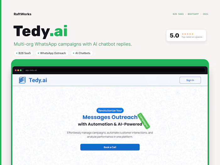 Tedy.ai - WhatsApp Messaging SaaS