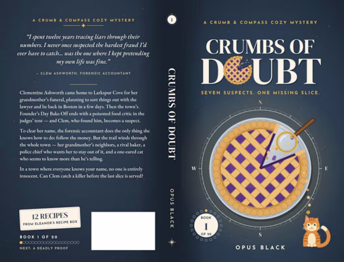 Cozy Mystery KDP Paperback Full Wrap Cover