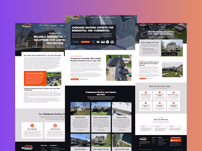 Roofing Company Website Design & WordPress Development