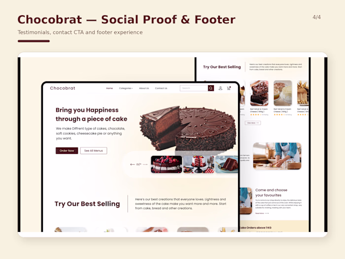 Chocobrat — Bakery Ecommerce Website Design