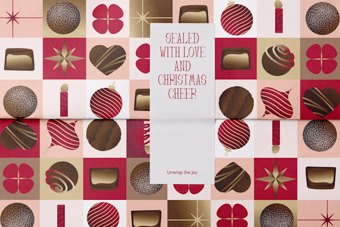 Illustrated Christmas Pattern – Designed to Wrap Gifts in Joy 