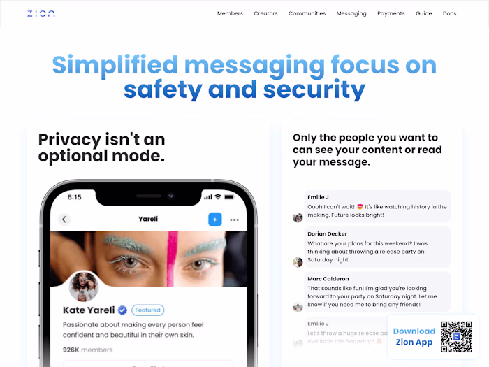 Zion - Landing Page
