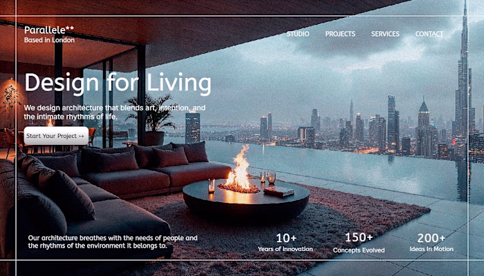 I designed a premium hero section for an architectural studi...