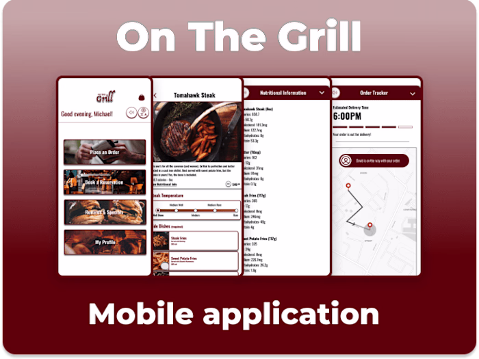 On The Grill: tracking your order and calories