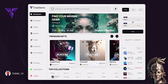 Crypto and NFTs Dashboard UI Design (Web3) on Behance