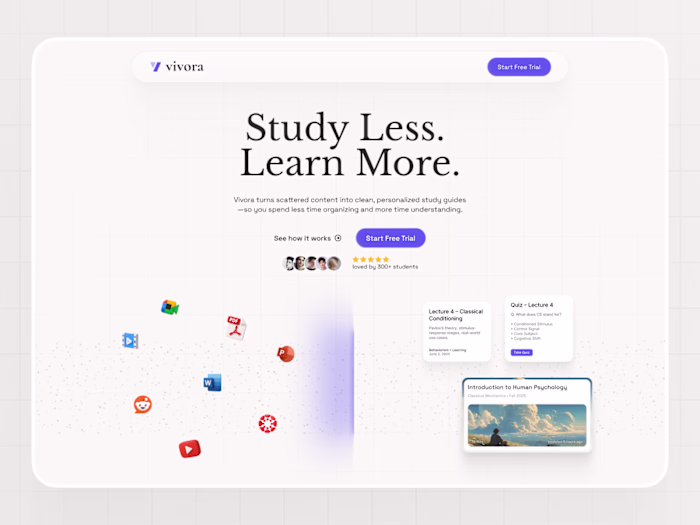 Vivora.ai Dashboard and Landing Page