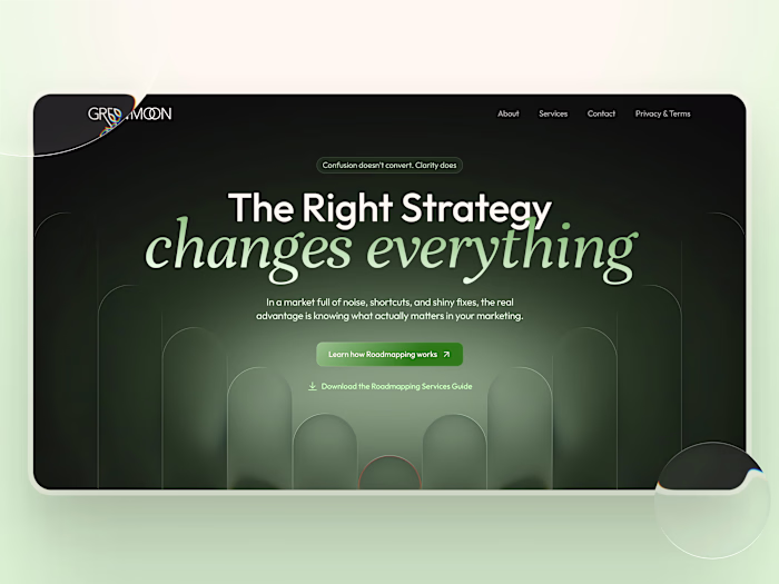 Green Moon - Strategic Consulting Website Design