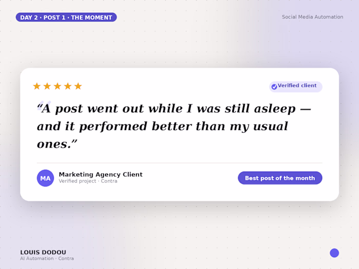 “A post went out while