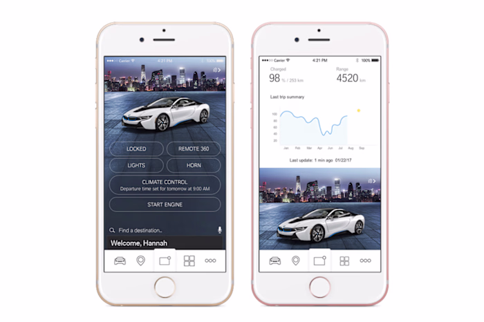 BMW mobile app design