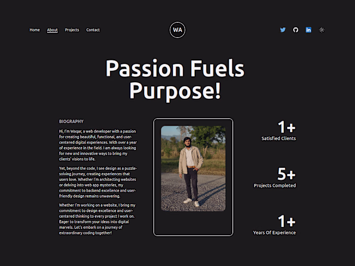 My Portfolio - Next.js, Framer-Motion, Tailwind.