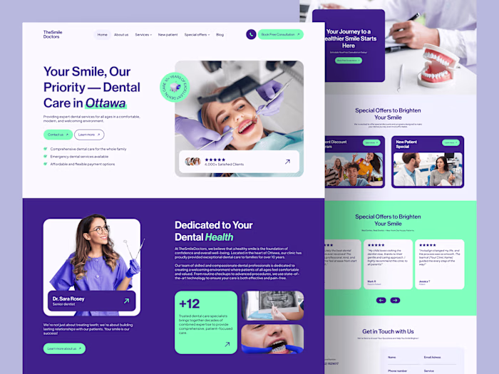 TheSmileDoctor : Dental Care Website Design