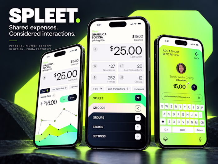 SPLEET — Fintech App UI & Interactive Prototype