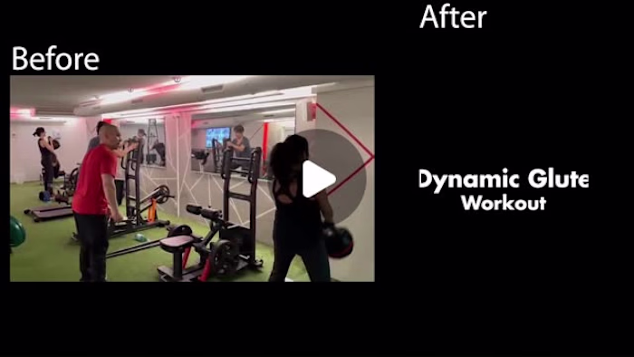 Dynamic glute workout montage for instagram