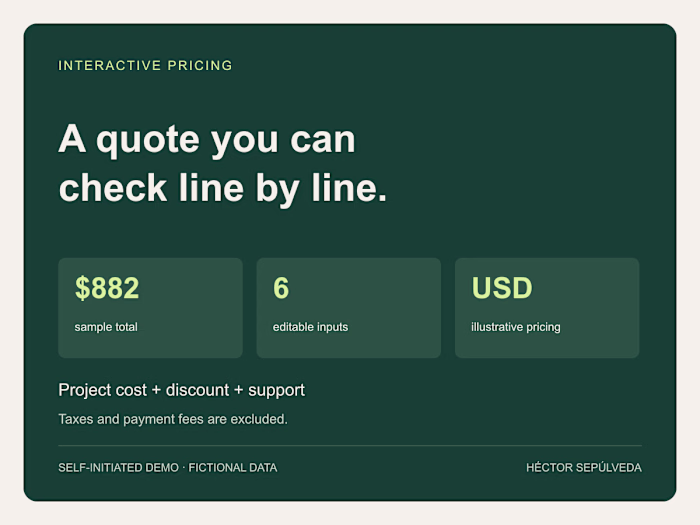 Interactive Service Quote Calculator