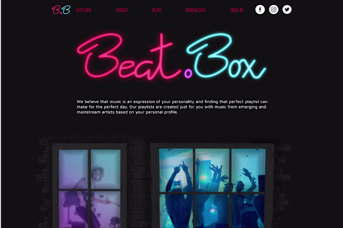 Beat.Box Landing Page