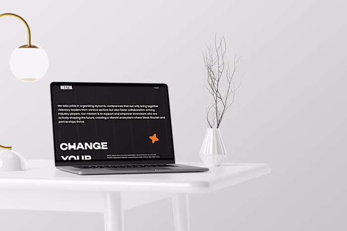 Hestia Events Landing Page Design