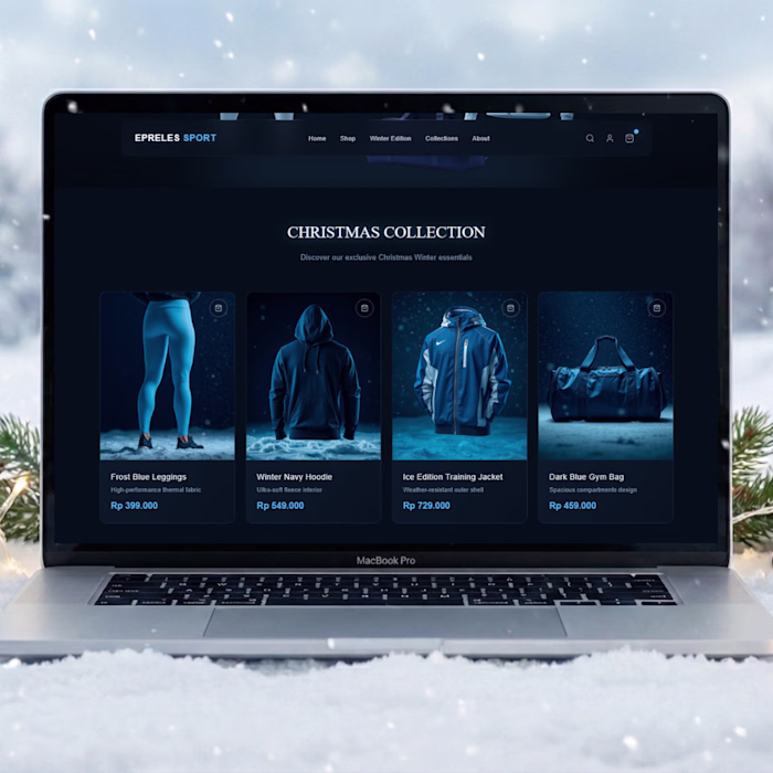 A quick exploration for a winter sportswear holiday campaign...