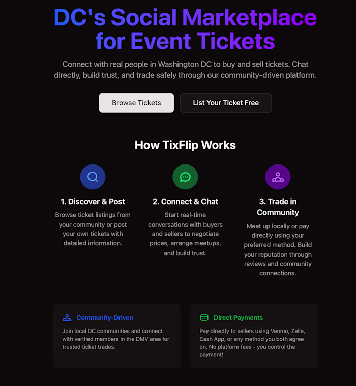 TixFlip, event ticket marketplace