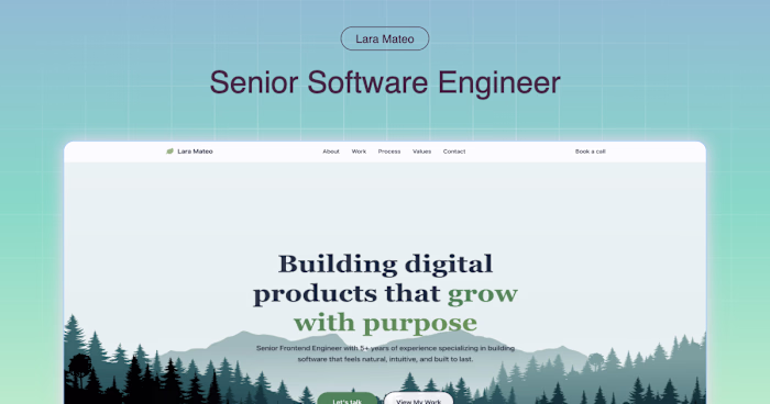 Lara Mateo - Senior Frontend Engineer