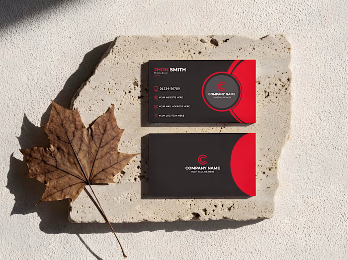 Red & Black Business-Card Design
